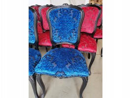 Sedia mara tessuti ramage rosso blu